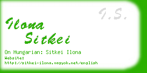 ilona sitkei business card